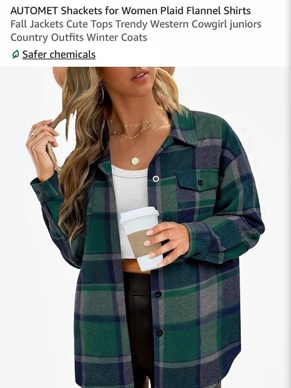Amazon Fashion Shackets Crafted from Soft, Fuzzy Fabric Plaid Shacket in Green